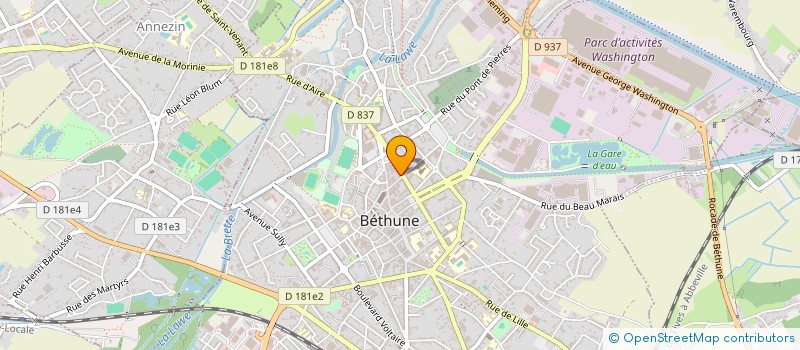 localisation de l'entreprise MADAME KARINE GELEZ à BETHUNE