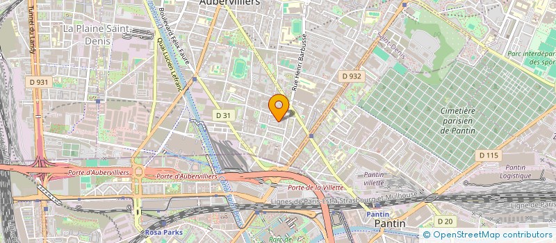 localisation de l'entreprise MADAME KARINE GREGORI  AUBERVILLIERS