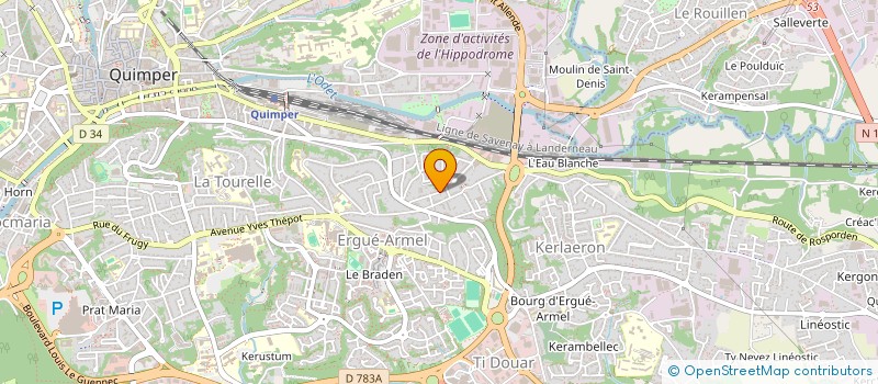 localisation de l'entreprise MADAME KARINE GUILLAUME à QUIMPER
