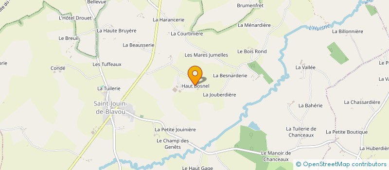 localisation de l'entreprise MADAME KARINE HUBERT à SAINT-JOUIN-DE-BLAVOU