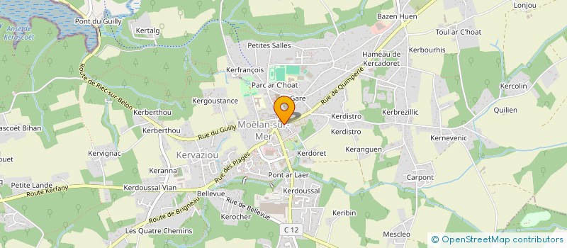 localisation de l'entreprise MADAME KARINE HUGOT  MOELAN-SUR-MER