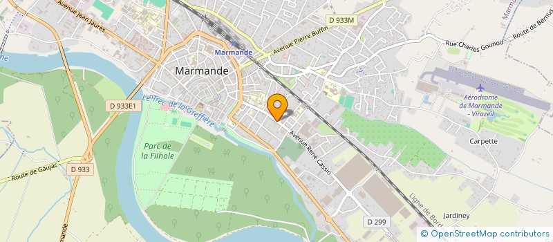 localisation de l'entreprise MADAME KARINE JOUANNY  MARMANDE