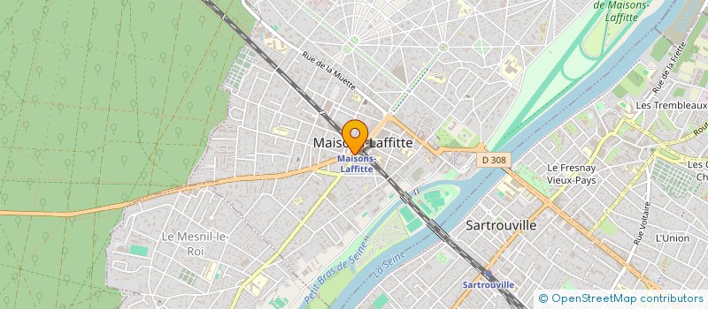 localisation de l'entreprise MADAME KARINE LAURENT  MAISONS-LAFFITTE