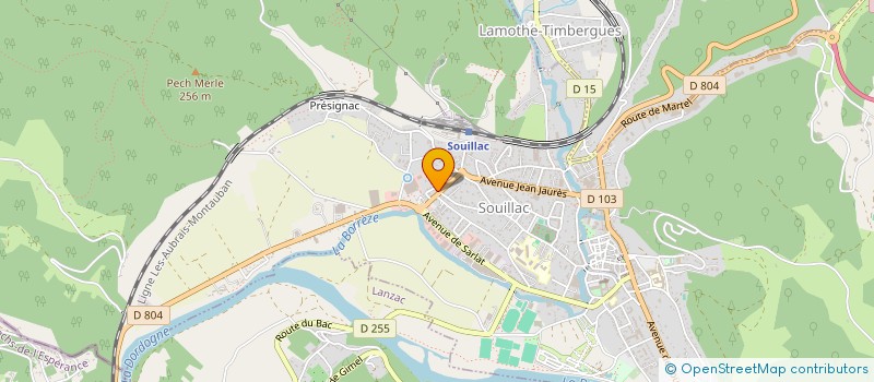 localisation de l'entreprise MADAME KARINE LAVAUD  SOUILLAC