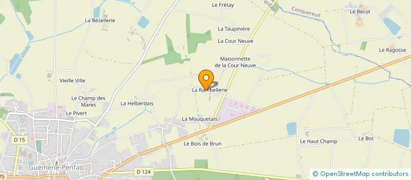 localisation de l'entreprise MADAME KARINE LE BRIS  GUEMENE-PENFAO