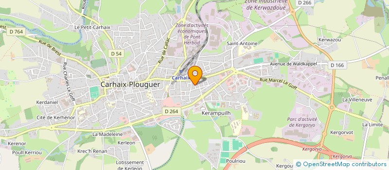 localisation de l'entreprise MADAME KARINE LE ROUX à CARHAIX-PLOUGUER