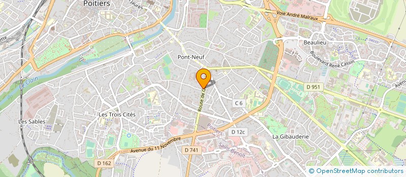 localisation de l'entreprise MADAME KARINE LEBON à POITIERS