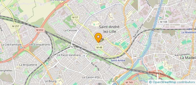 localisation de l'entreprise MADAME KARINE LECOMTE  SAINT-ANDRE-LEZ-LILLE