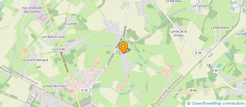 localisation de l'entreprise MADAME KARINE LESPRILLIER  GRANDCHAMP-DES-FONTAINES