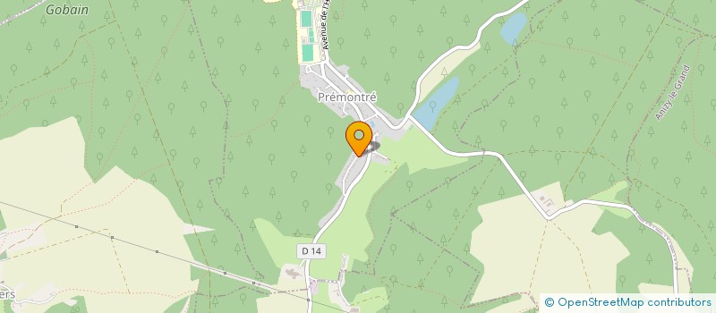 localisation de l'entreprise MADAME KARINE LHERMINE  PREMONTRE
