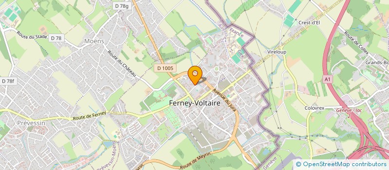 localisation de l'entreprise MADAME KARINE LHOTE  FERNEY-VOLTAIRE