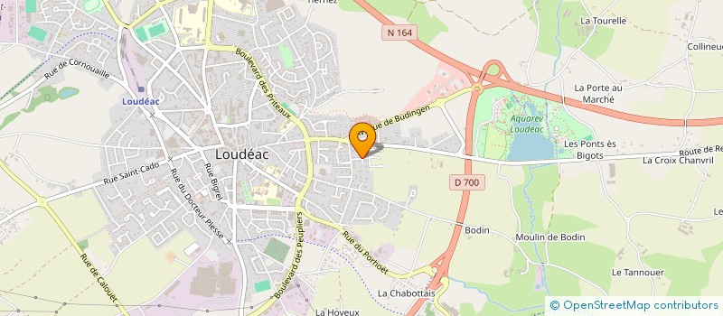 localisation de l'entreprise MADAME KARINE MAHE à LOUDEAC