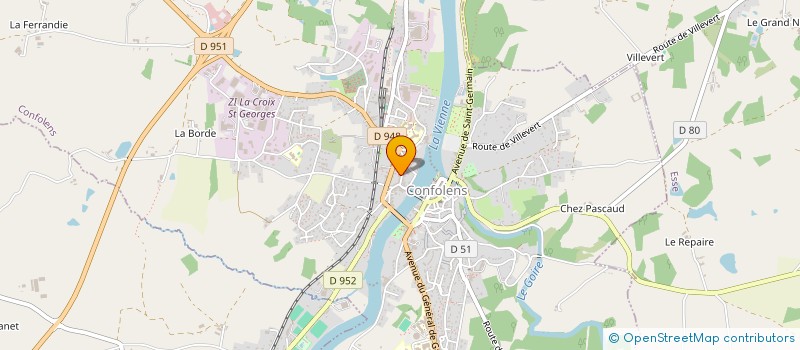 localisation de l'entreprise MADAME KARINE MARIAULE  CONFOLENS