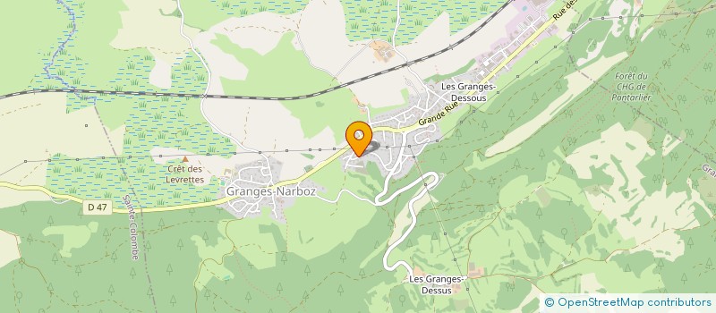 localisation de l'entreprise MADAME KARINE MILLET  GRANGES-NARBOZ