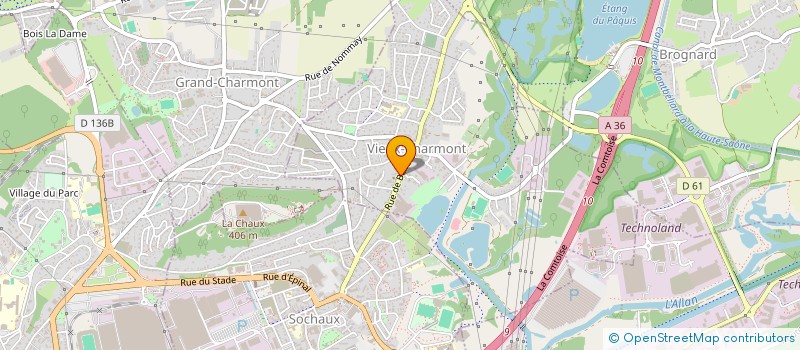 localisation de l'entreprise MADAME KARINE MONNOT  SOCHAUX