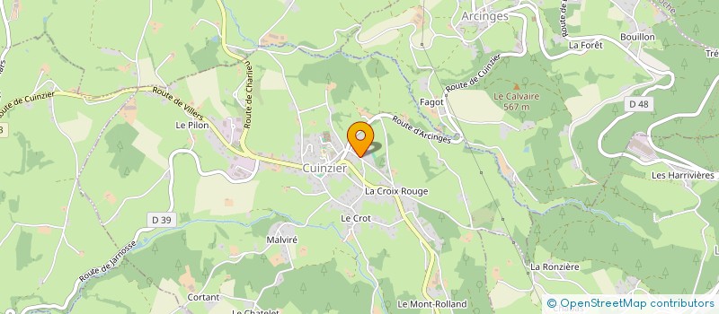 localisation de l'entreprise MADAME KARINE MONTILLIER  CUINZIER