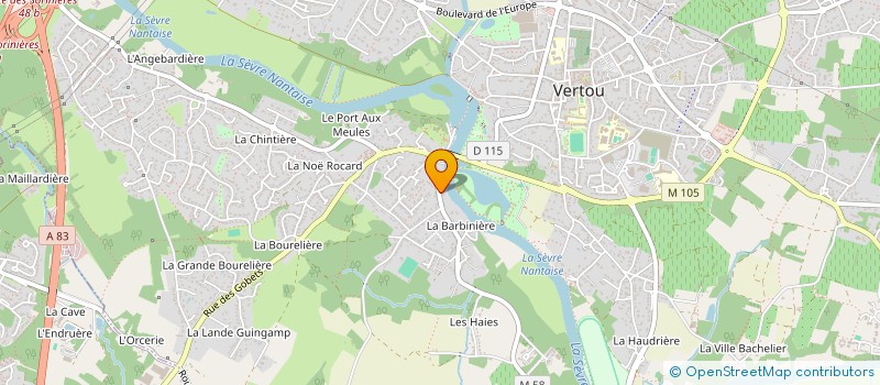 localisation de l'entreprise MADAME KARINE MORTIER à VERTOU