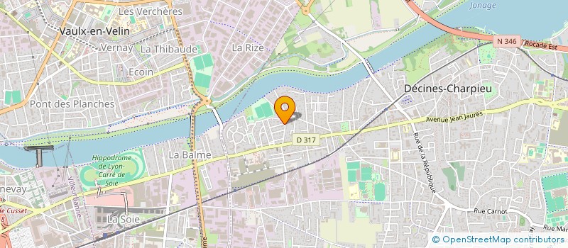 localisation de l'entreprise MADAME KARINE MOUREAU  DECINES-CHARPIEU