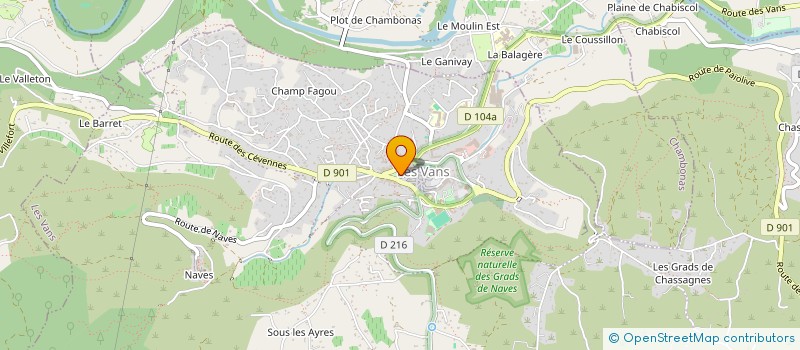 localisation de l'entreprise MADAME KARINE NAVARRO  LES VANS