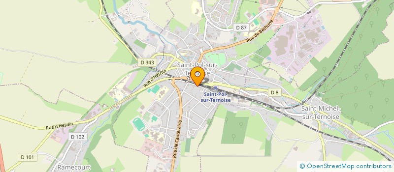 localisation de l'entreprise MADAME KARINE PAILLART  SAINT-POL-SUR-TERNOISE