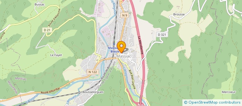 localisation de l'entreprise MADAME KARINE PARRET à MASSIAC