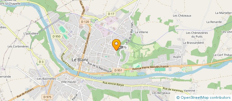 localisation de l'entreprise MADAME KARINE PASTURAL à LE BLANC