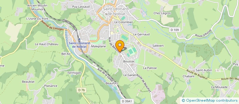 localisation de l'entreprise MADAME KARINE PERRAIS à SAINT-LEONARD-DE-NOBLAT