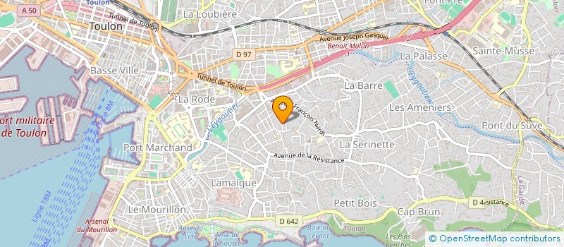 localisation de l'entreprise MADAME KARINE PHILIP  TOULON