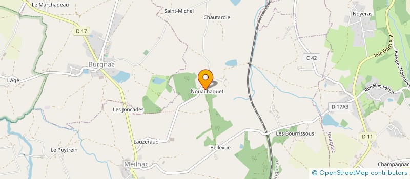 localisation de l'entreprise MADAME KARINE PICHENAUD  MEILHAC