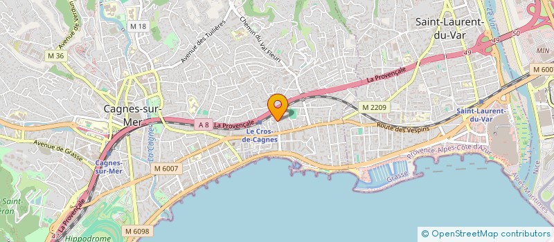 localisation de l'entreprise MADAME KARINE PINNA  CAGNES-SUR-MER