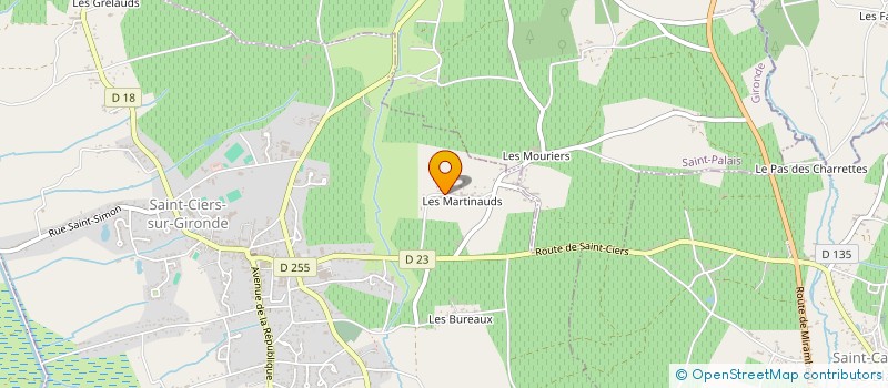 localisation de l'entreprise MADAME KARINE PLANCHENAULT  SAINT-CIERS-SUR-GIRONDE