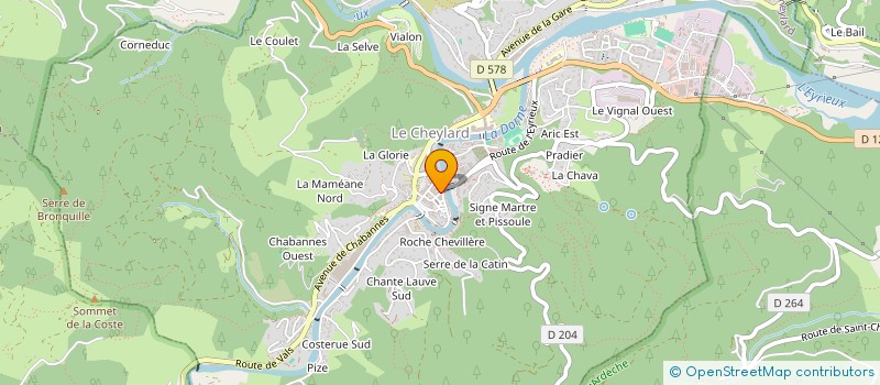 localisation de l'entreprise MADAME KARINE PORTANGUEN  LE CHEYLARD