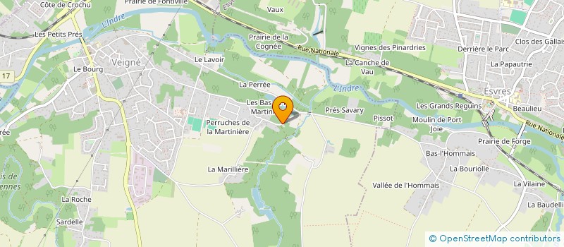 localisation de l'entreprise MADAME KARINE PROUTEAU  VEIGNE