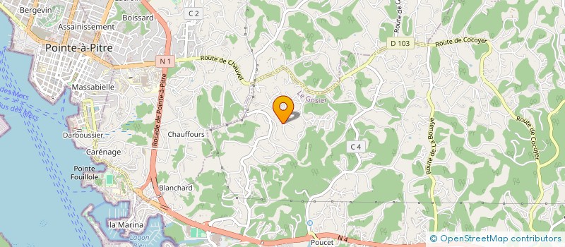 localisation de l'entreprise MADAME KARINE RAMPERSAD  LE GOSIER