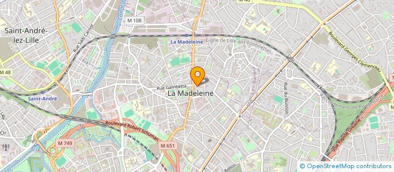 localisation de l'entreprise MADAME KARINE ROLAND à LA MADELEINE
