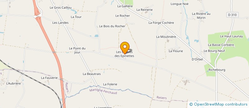 localisation de l'entreprise MADAME KARINE ROLLAND  RETIERS