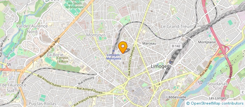 localisation de l'entreprise MADAME KARINE ROQUEJOFFRE à LIMOGES