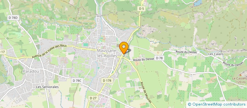 localisation de l'entreprise MADAME KARINE ROSSET  MAUSSANE-LES-ALPILLES