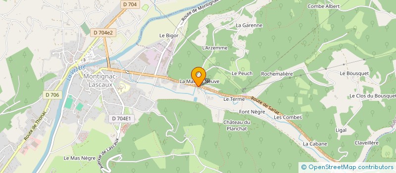 localisation de l'entreprise MADAME KARINE ROULLAND  MONTIGNAC-LASCAUX