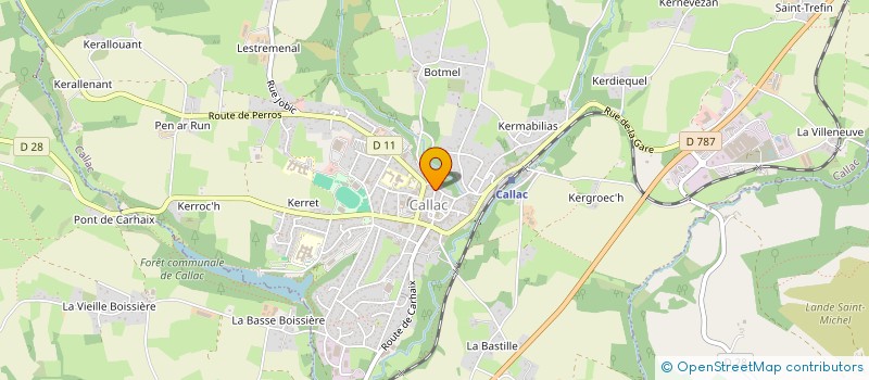 localisation de l'entreprise MADAME KARINE SINQUIN  CALLAC