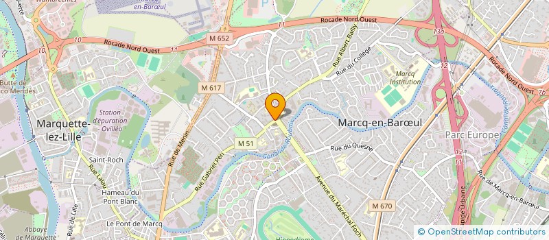 localisation de l'entreprise MADAME KARINE THOMAS à MARCQ-EN-BARŒUL