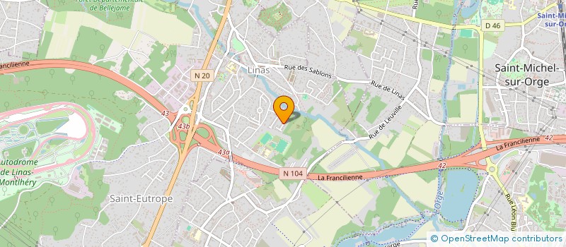 localisation de l'entreprise MADAME KARINE TILLIER  LINAS