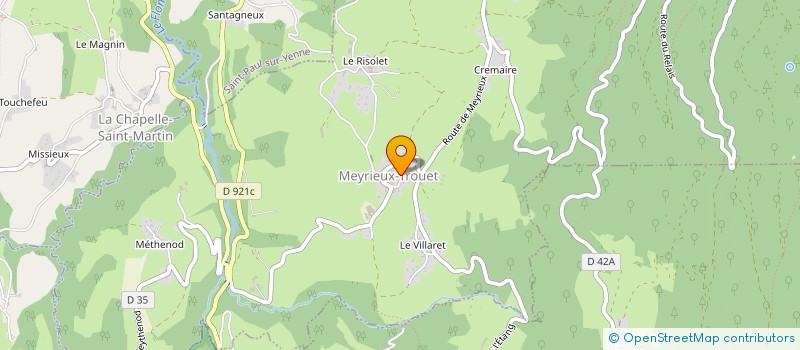 localisation de l'entreprise MADAME KARINE TONIN  MEYRIEUX-TROUET