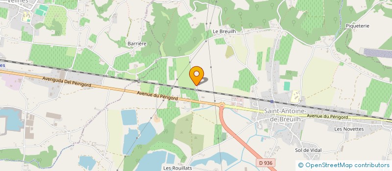 localisation de l'entreprise MADAME KARINE TURLET  SAINT-ANTOINE-DE-BREUILH