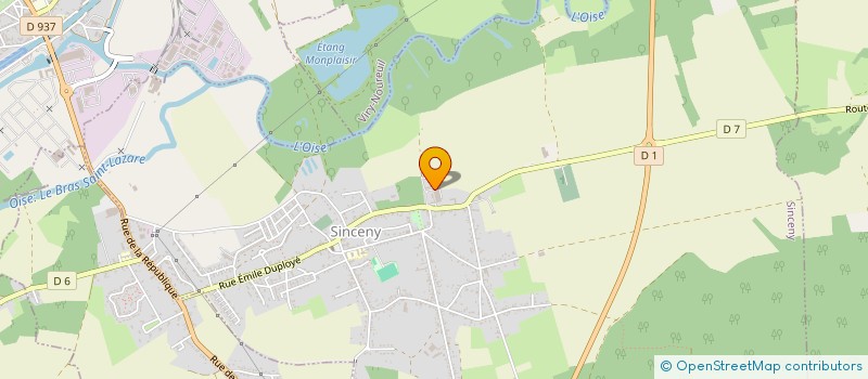 localisation de l'entreprise MADAME KARINE VASSET  SINCENY