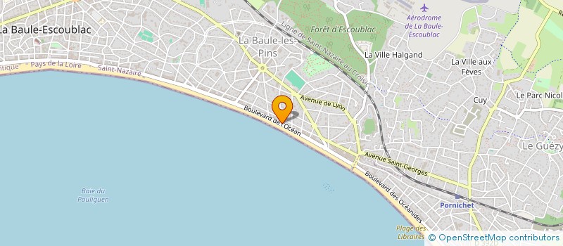 localisation de l'entreprise MADAME KARINE WILSON à LA BAULE-ESCOUBLAC