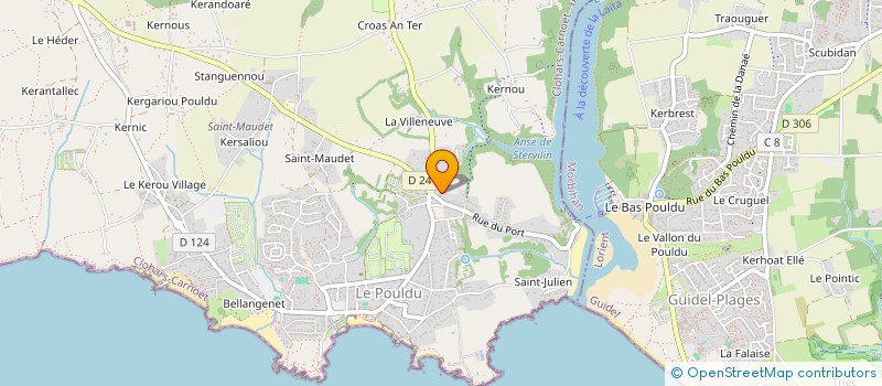 localisation de l'entreprise MADAME KARINE ZLOTYKAMIEN  CLOHARS-CARNOET