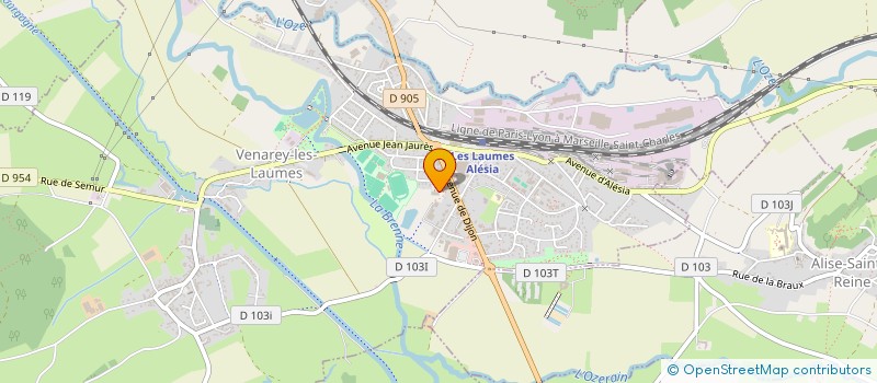 localisation de l'entreprise MADAME KARINNE HUBERT  VENAREY-LES-LAUMES