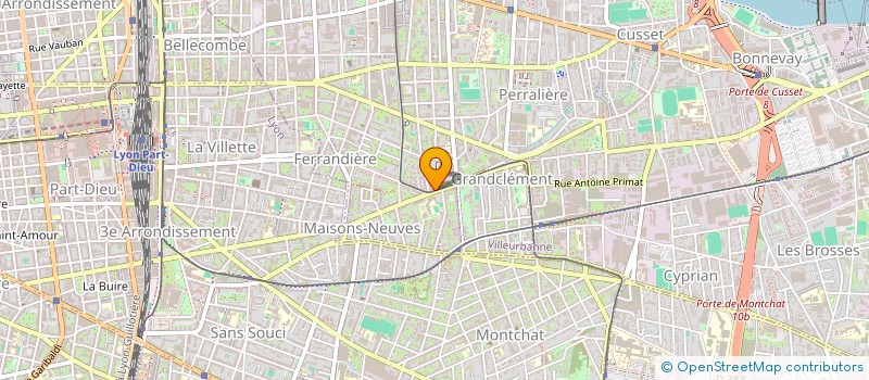 localisation de l'entreprise MADAME KAROLINE MONNIER  VILLEURBANNE