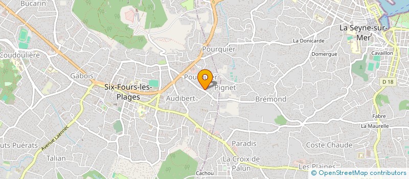 localisation de l'entreprise MADAME KASSANDRA GIULIELLI  SIX-FOURS-LES-PLAGES